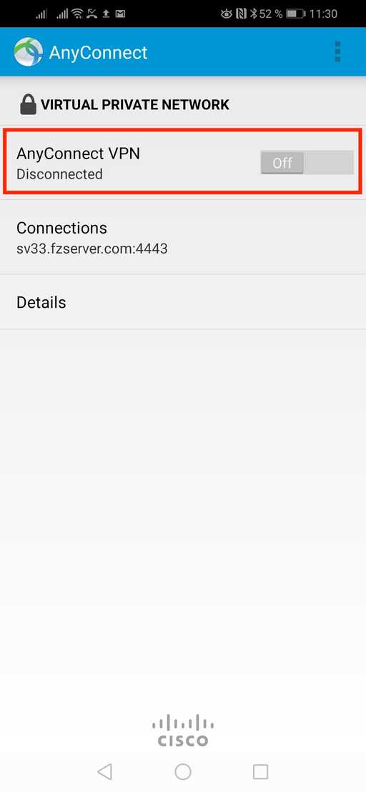 cisco anyconnect android step 10