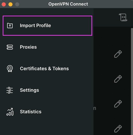 تثبيت عميل OpenVPN Connect