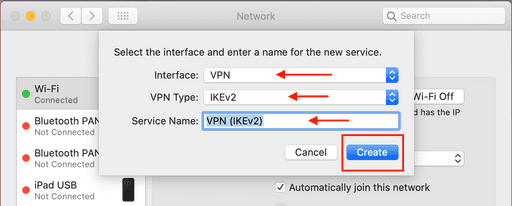 ikev2 MacOS setup guide step 4 