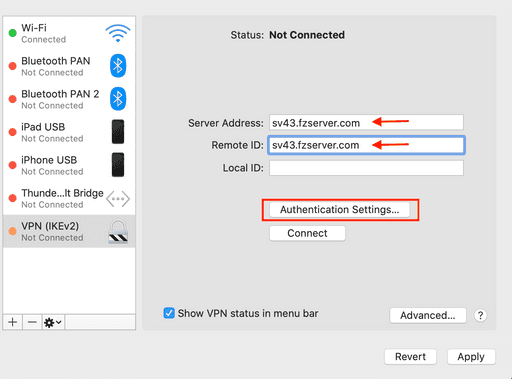 ikev2 setup macos screens